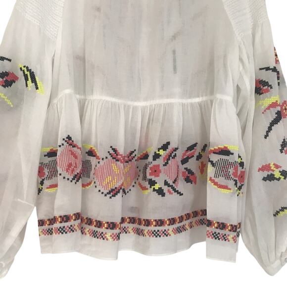 TANYA TAYLOR Clemence Cross Stitch Top Size 4 - Picture 8 of 10